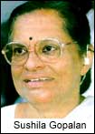 Sushila Gopalan, Kerala Minister for Industries and Social Welfare